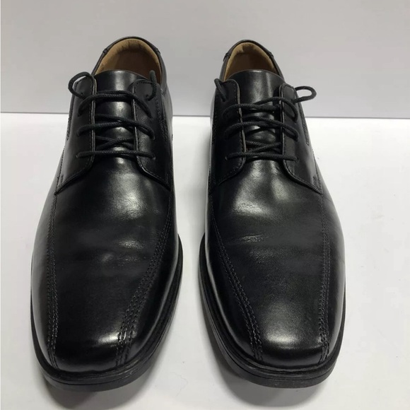 Clarks Mens Whiddon Pace Oxford Black Leather Size US10 M EU43